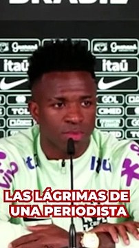 Lo nunca visto en rueda de prensa: una periodista rompe a llorar desconsoladamente al preguntar a Vinicius