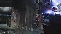 Conductor atacado tras pasar entre manifestantes en Hollywood