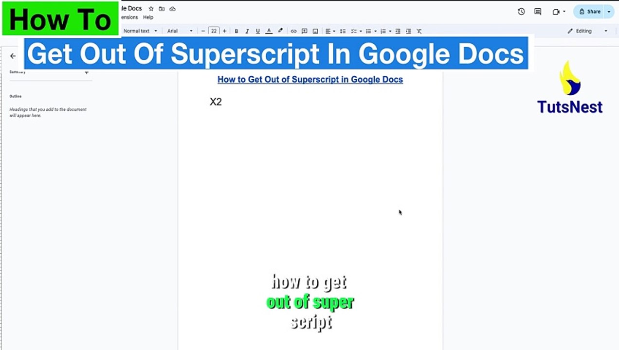 how-to-get-out-of-superscript-in-google-docs-video-dailymotion
