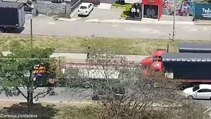 12-03-18 Avanza la protesta de camioneros en el norte del Valle de Aburra