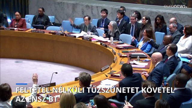 Azonnali gázai tűzszünetről szóló ENSZ-határozatot fogadott el a Biztonsági Tanács