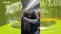 ¡Que agresividad! A  puños se levantaron dos hombres en el Metro de Medellín