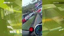 Reportan fuerte accidente de tránsito en San Cristóbal