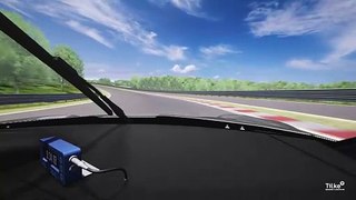 Blackrock track simulation in a Porsche
