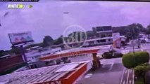 Quedó grabado el momento en el que choca la avioneta