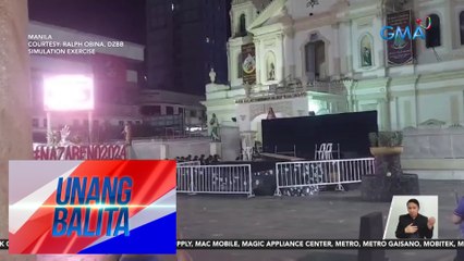 Simulation exercise, isinagawa sa labas ng Quiapo Church bilang paghahanda sa anumang emergency ngayong Semana Santa | UB