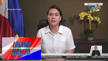 VP Duterte ngayong Semana Santa: Kasama sa aking panalangin ang kapayapaan at pagkakaisa para sa ating bansa | UB