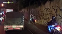 Denuncian motociclistas montándose a la acera en la autopista norte