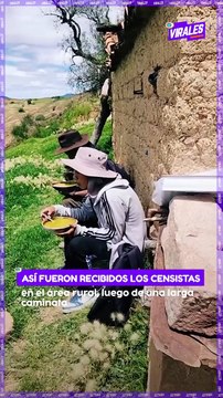 Así fueron recibidos los censistas en el área rural, luego de una larga caminata.