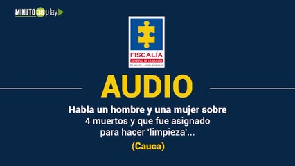 Un hombre y una mujer hablan de 4 muertos y que fue asignado ara hacer limpieza