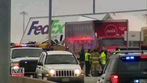 #VIDEO:  Camion de FedEx termina en pila de carros accidentados en Texas