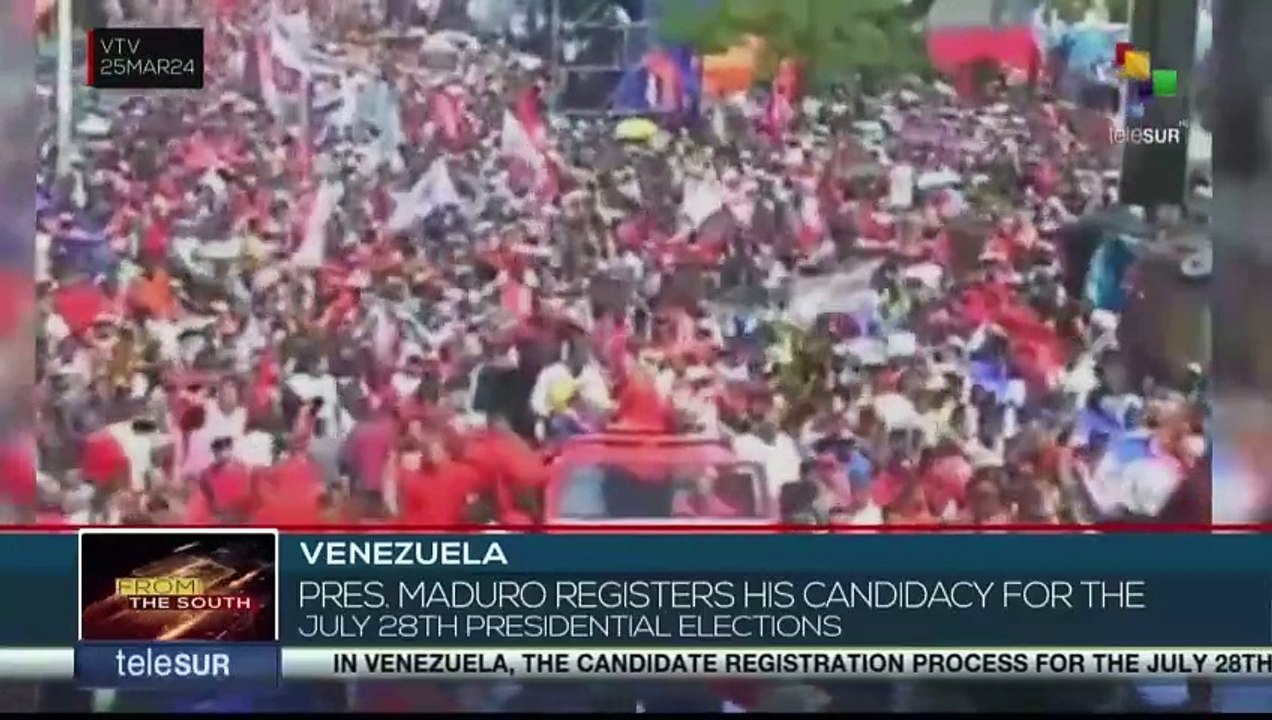 President Maduro registers his candidacy for the july 28th presidential elections