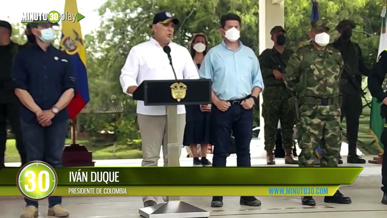 Presidente Duque condecoró a los uniformados que participaron en la captura de alias Otoniel