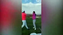 Pelea de Whitexicans en Campo de Golf con música de Dragon Ball de fondo