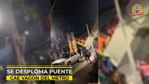 cae vagon del Metro CDMX Linea 12 Entre Estacion Olivos y Tezonco