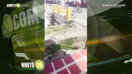 Grave accidente Ciclista cayó en un puente de dos metros y quedó en coma