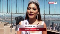 Miss Universo Andrea Meza, visitó el edificio del Empire State en Nueva York