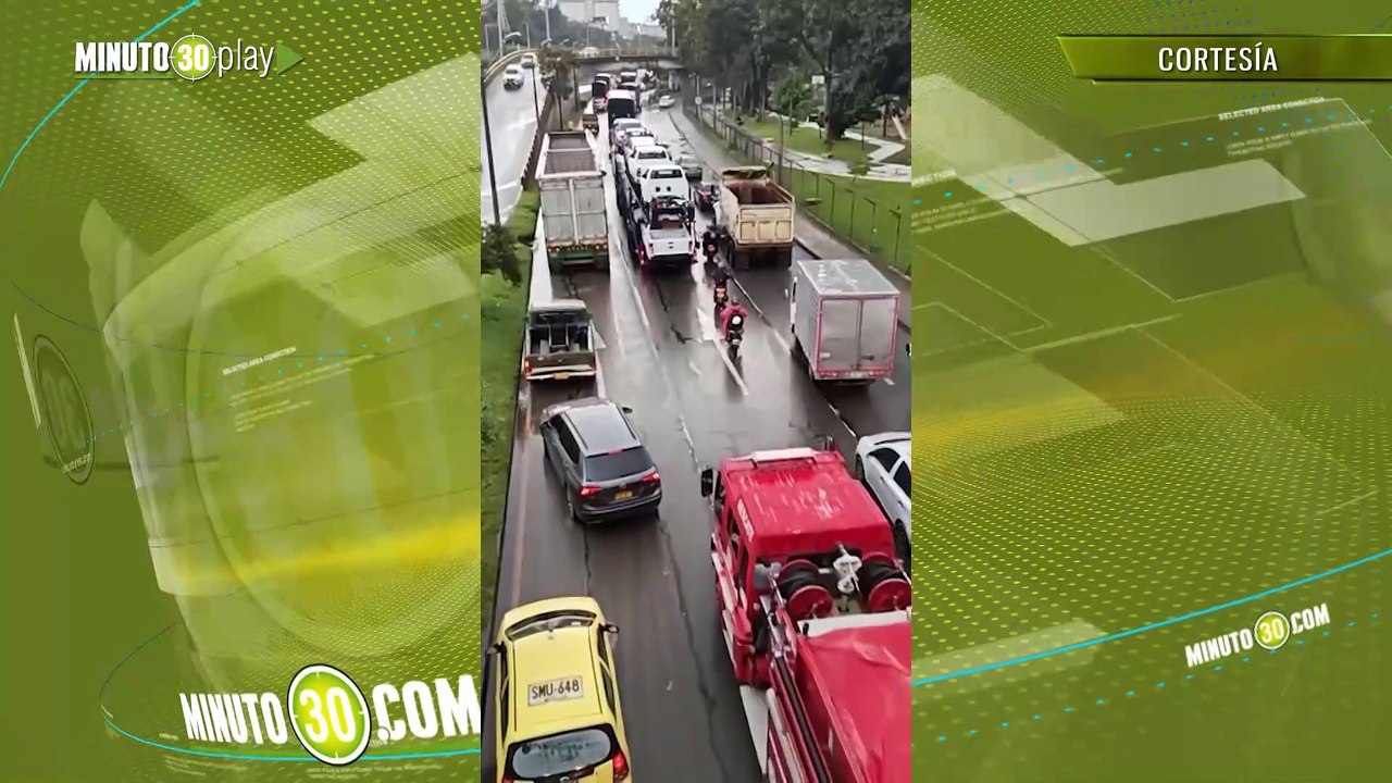 Pilas Hay tremendo taco en la Autopista Norte por el colapso de las vallas en Bello