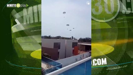 Paracaidistas sufrieron accidente en Coveñas