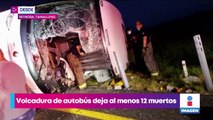 Doce muertes en Tamaulipas por accidente de autobús de pasajeros