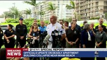 Fuentes oficiales dan una actualizacion sobre el derrumbe de un edificio en Miami