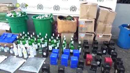 La Policía ha incautado más de 1.600 botellas de licor chiviado en el Valle de Aburrá