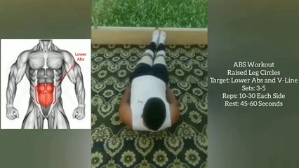 ❌ RAISED LEG CIRCLES ✔️ Best ABS & FAT LOSS Workout at Home #heermlgangaputra #naturalbodybuilding