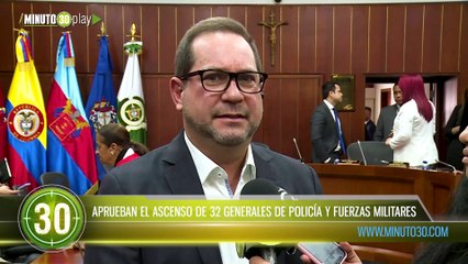 Aprueban el ascenso de 32 generales de Policía y Fuerzas Militares