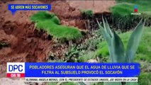 Excavan para cisterna y se forma otro socavón en Puebla