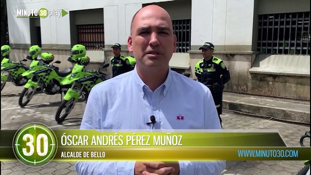 Alcaldía de Bello le entregó motos nuevas a la Policía y al Ejército