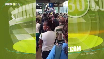 Así está la Estación Caribe del Metro de Medellín en la 'hora pico