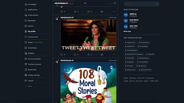 Micro Blogging Twitter Clone