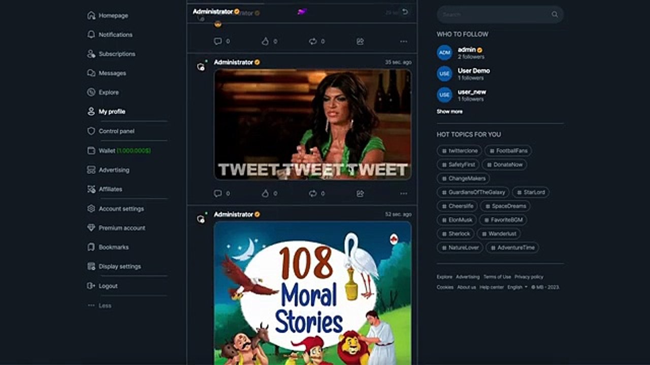 Micro Blogging Twitter Clone