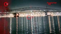 ABDde yük gemisi köprüyü yıktı