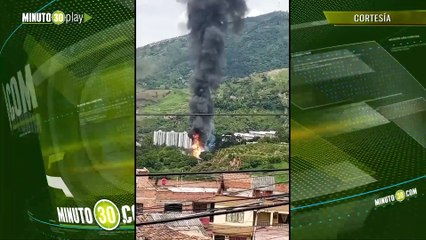 Incendio en Bello en fabrica de pipetas de gas