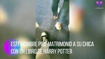 Este hombre pide matrimonio a su chica con un libro de Harry Potter