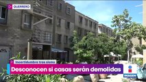 Habitantes de fraccionamiento en Acapulco desconocen si sus casas serán demolidas por sismo
