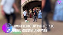 Este hombre recibe una propuesta de matrimonio en Disneyland París
