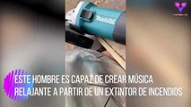 #OMG: Este hombre crea un instrumento musical a partir de un extintor