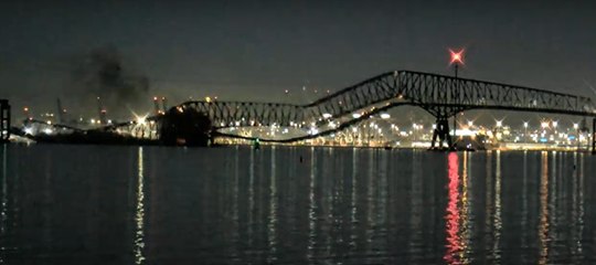 A Baltimore bridge has collapsed after a ship hit it