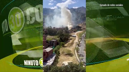Buscan a los responsables de un globo que causó un incendió en Bello