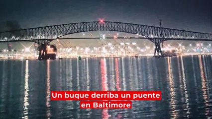 Un buque derriba un puente en Baltimore