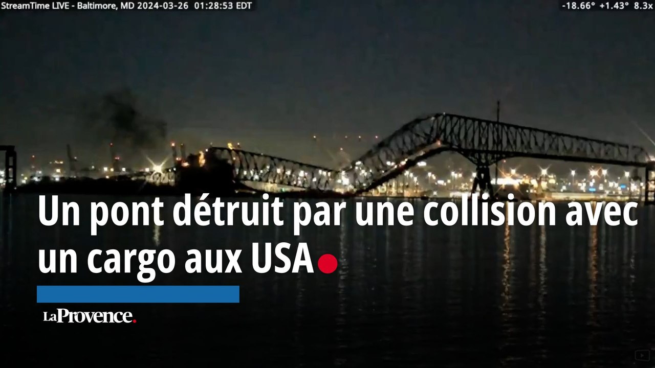 États-Unis : spectaculaire effondrement d’un pont à Baltimore, percuté par un cargo