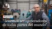 José Ramón Franco repara los aerogenerador de toda Europa: 