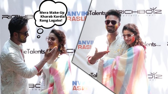 Vicky Jain & Ankita Lokhande Host Their 3rd HOLI Party 'Anviki Rasleela' With Friends, Family & Paps