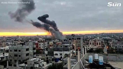 Download Video: #VÍDEO: Explosión de un ataque israelí contra Gaza tras el lanzamiento de cohetes