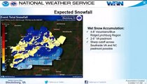 El Servicio Meteorológico Nacional celebra una reunión informativa sobre la tormenta invernal mientras la nieve afecta a partes de Virginia