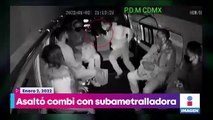 Cae sujeto que asaltó combi con subametralladora en Coacalco