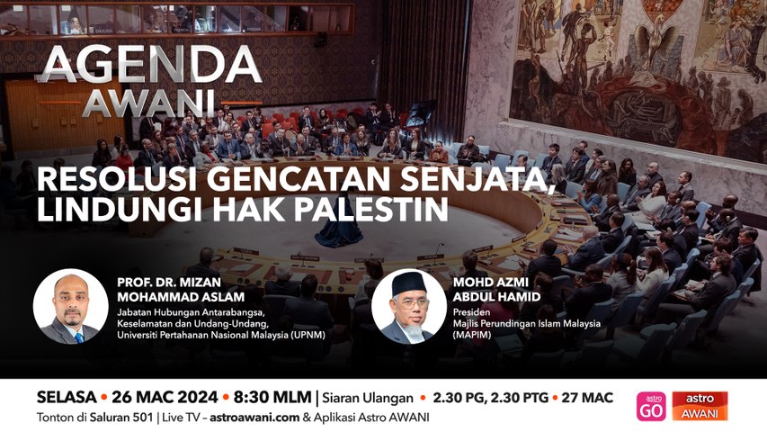 Agenda AWANI: Resolusi gencatan senjata, lindungi hak Palestin | Astro ...