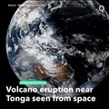 #OMG: Erupción de un volcán cerca de Tonga vista desde el espacio